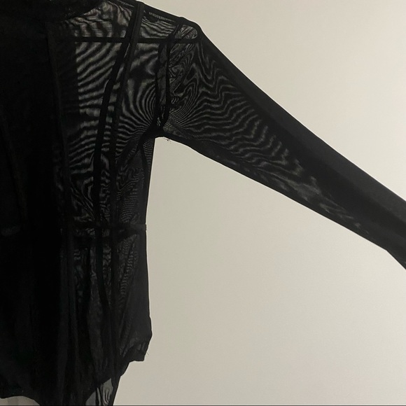 Black See-Through Long-Sleeve Body Suit - Picture 10 of 12